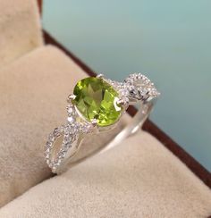 Peridot Ring, Natural Peridot Ring, Wedding Ring, Green Stone, Oval Cut Stone Ring, August Birthstone, Brides Ring, Engagement Ring Gift Her Stone Name: Natural Peridot Shape : Oval Stone Size : 6x8 MM Metal : 925 sterling silver finished with Rhodium nickel free Beautifully handcrafted as u can see in pics100% handmade more quantity available on demand We accept Custom Order If you have any questions about this piece or if we can help you with any of our other products please feel free to conta Peridot Engagement Rings Diamond, Peridot Ring, Oval Stone, Green Stone, August Birth Stone, Jaipur, Stone Rings, Wedding Engagement, Vintage Rings