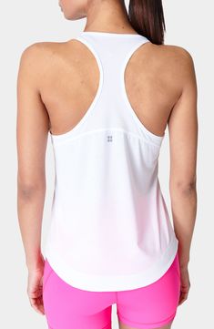 Move your body in this sporty knit tank crafted from sustainable fibers with a sleek racerback. 24" length (size Medium) Jewel neck 91% polyester, 9% elastane Machine wash, dry flat Imported Athleisure T-back Top For Training, White T-back Top With Built-in Bra, High Stretch Racerback Tank Top For Light Exercise, Racerback Tops With Built-in Bra For Light Sports, Sporty Seamless T-back Tank Top, High Stretch Racerback Tank Top For Light Sports, Athleisure T-back Tank Top For Sports, High Stretch Racerback Tank Top For Training, Medium Support Racerback Tank Top For Sports