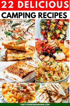 22 Delicious Camping Recipes You Must Try Camping Dinner Ideas, Campfire Pizza, Camping Dinner, Campfire Desserts, Camping Snacks