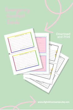 Say goodbye to disorganization and hello to a more efficient daycare! Our essential bundle of 5 half-sheet card designs helps daycare providers, preschools, and caregivers stay organized and prepared. Record critical contact details, allergies, and pediatrician information in a convenient and accessible way. Don't miss out on this must-have tool for any daycare facility! Emergency Contact Form, Daycare Facility, Contact Card, Emergency Contact, Must Have Tools, Contact Form