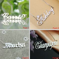 Name Necklace | Multi-Font Styles | Getnamenecklace Birthstone Necklace Mothers, Birthday Gift For Girlfriend, Gift For Graduation, Name Necklace Silver, Birthday Gifts For Girlfriend, Name Jewelry, Custom Fonts, Gift For Girlfriend, Jewelry For Her