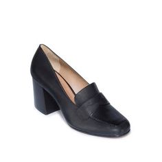 Elevate the traditional loafer look with style Nessa's comfortable block heel. Pump Leather upper and  lining Leather Sole Cushioned Footbed Made in Brazil Fits True to Size Slip On Formal Closed Toe Loafers With Removable Insole, Formal Loafers With Removable Insole And Closed Toe, Formal Closed-toe Moccasins With Removable Insole, Chic Slip-on Block Heels For Formal Occasions, Elegant Closed Toe Moccasins For Galas, Elegant Pointed Toe Moccasins For Galas, Business Casual Heels With Leather Sole And Medium Width, Elegant Block Heel Court Shoes For Galas, Business Casual Heels With Leather Sole