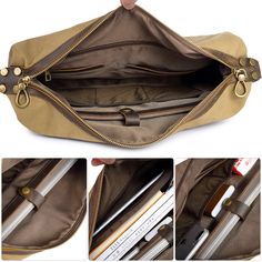 Vintage Canvas Shoulder Bag for Laptops and Outdoor Travel - Woosir Functional Laptop Bag With Sleeve For Travel, Functional Travel Laptop Bag With Sleeve, Multifunctional Commuting Bag With Zipper Pocket, Functional Backpack-style Shoulder Bag With Laptop Sleeve, Standard Travel Laptop Bag With Laptop Sleeve, Daily Use Laptop Bag With Laptop Sleeve, Multifunctional Travel Laptop Bag, Laptop Bag With Sleeve For Daily Use, Standard Backpack, Laptop Backpack With Laptop Sleeve For Daily Use