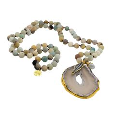 Bohemian Vibes Necklace LaCkore Couture Artisan Necklace With Amazonite Gemstone Beads, Artisan Amazonite Round Bead Necklace, Artisan Necklace With Natural Stones And Amazonite, Bohemian Hand-strung Necklaces For Layering, Artisan Amazonite Necklace With Natural Stones, Artisan Amazonite Gemstone Necklaces, Artisan Amazonite Pendant Necklace, Handmade Artisan Amazonite Necklace, Bohemian Hand-strung Amazonite Necklaces