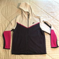 RARE Nike Sportswear Tech Fleece Full-Zip Hoodie 'White Purple Pink' CU4489-031 - This piece of clothing is 100% authentic, and new with the tags. Please message us with any questions. — All sales final. Please make sure to look at the sizes, pictures, and measurements before purchasing. The item in the picture is the item in the box. Shipping only within the 48 states. Nike Tech Pink, Nike Sportswear Tech Fleece, Rare Nikes, Hoodie White, Nike Tech Fleece, Nike Tech, Tech Fleece, White Hoodie, Full Zip Hoodie