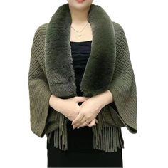 PRICES MAY VARY. 👚👚【2023 New Faux Fur Shawl】Be creative with this shawl. You can wear it as a wrap-around skirt, a fashionable shawl to give length to your upper body, or even a tube top to show off your neck and arms. 👚👚【Easy Matching】This fur shawl cardigan is classic and basic, you can pair with your jeans, simple camisole or shirt blouse, It can accompany you from autumn to winter. 👚👚【One Size is Suit Most Size】 Artificial fur shawl with buttonless cardigan design. Perfect for brides, Wedding Guest Coat, Single Clothes, Sport Suit Women, Cape Tops, Women Long Cardigan, Elegant Shawl, Knitted Shawl, Fall Wedding Guest, Fur Shawl