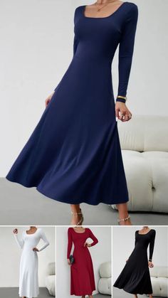 Buy 2 Get Free Gifts, Sexy Promn Party Dresses, Big Swing Elegant Bodycon Dress Solid Color A-line Long Sleeve Party Dress, Chic Stretch Dress With Scoop Neck, Stretch Maxi Length Long Sleeve Party Dress, Stretch V-neck Long Sleeve Party Dress, Stretch Long Sleeve V-neck Party Dress, Stretch Long Sleeve V-neck Dress For Party, Elegant Scoop Neck Midi Dress For Night Out, V-neck Bodycon Long Sleeve Party Dress, Summer Party Long Sleeve Stretch Dress