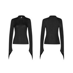 Material: POLYESTER,POLYAMIDE 
Color:BLACK 
Size:US_XS-MSku:PT-393 Fitted Gothic T-shirt For Fall, Gothic Long Sleeve T-shirt For Fall, Alternative Black Stretch T-shirt, Long Sleeve Tops For Halloween Concert, Halloween Concert Long Sleeve Tops, Edgy Black Tops For Concerts, Black Edgy Tops For Concert, Black Grunge Top For Concert, Gothic Tops For Fall Concert