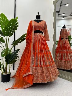 Instagram$Facebook Follow Us :- @jayamarfab Indian Wedding Wear Lengha Choli in Sequins Embroidered work Sabyasachi Lehenga We Make Wedding Lehengas, Indian Lehenga, Bridal Lehenga, Designer Lehenga, South Indian Dresses, Lengha Choli, Chaniya Choli, Lancha, Semistitched Lehenga, Bridesmaid Lehengas, Sabyasachis Lehengas, Floral Skirts, Punjabi Lehengas, Ethnic Lehengas, Indo-western Outfits, Indian Outfits, Bollywood lehengas. Importance note: we will not make any changes in lehenga length 𝗟𝗲 Orange Georgette Lehenga With Cutdana, Orange Cutdana Sharara For Wedding, Orange Chinon Sharara For Wedding, Orange Anarkali Set With Zari Work For Wedding, Orange Anarkali Set For Wedding With Traditional Drape, Wedding Lehenga With Zari Work In Georgette, Orange Art Silk Sharara For Wedding, Bollywood Style Orange Sharara For Wedding, Orange Anarkali Traditional Wear For Wedding