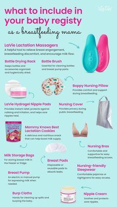 what to include in your baby registry as an infanting mama info graphic by the mommy blog