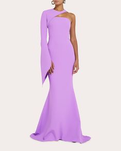 Pre-draped Asymmetrical Dress With Asymmetrical Neckline For Evening, Luxury Gown With Asymmetrical Neckline And Pre-draped Style, Luxury Floor-length Asymmetrical Pre-draped Dress, Fitted Pre-draped Asymmetrical Gown, Luxury Purple Asymmetrical Dress, Asymmetric Gown, Asymmetrical Gown, Purple Royalty, Prom Dresses Simple