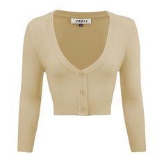 - 14"-16" Crop Length, 3/4 Sleeves, Button Down, V-Neck Bolero Shrug Knit Cardigan Sweater for Woman that Hits Upper Waist Point.- Various Vivid Color Choices with Sizes: Small, Medium, Large, X-Large, 1X (Plus), 2X (Plus), 3X (Plus), 4X (Plus).- High Quality Spandex Knit Cardigan Fits Well For Any Occasion.- Matches Well with Swing Skirts, Vintage Style Skirts, Dresses, and Pants.- Sexy, Retro and Perfect Cardigan Sweater Shrug for Vintage Inspired Fashion Lovers!Made In: ChinaFabric Contents: Vintage Style Skirts, Cardigan Fits, Sweater Shrug, Cropped Plus Size, Bolero Cardigan, Skirts Vintage, Perfect Cardigan, Bolero Shrug, Womens Fashion Jeans