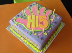 a birthday cake with the number fifteen on it