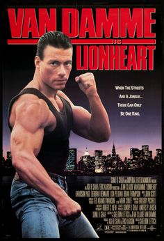 the movie poster for van damme and the lionheart