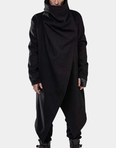 Cyberpunk cloak Cyberpunk Cloak, Cyberpunk Hoodie, Techwear Jacket, Techwear Outfits, Estilo Punk, Warm Coat, Dark Fashion, Cloak, Comfortable Outfits