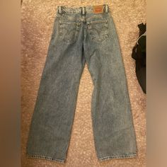 Never Worn Similar To Low Pros Levi's Blue Rigid Denim Bottoms, Levi's Blue Wide Leg Bottoms, Levi's Blue Wide Leg Jeans, Levi's Wide Leg Blue Pants, Levi's Blue Wide-leg Jeans, Levi's Light Wash Straight Leg Bottoms, Levi's Blue Bottoms With Button Closure, Levi's Medium Wash Jeans With Button Closure, Levi's Medium Wash Jeans With Buttons