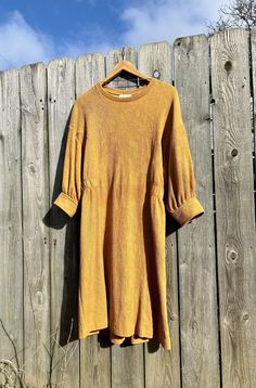 Zara Trafaluc Dress Mustard Yellow Ribbed 3/4 Sleeves Size M Medium Oversized  | eBay Fall Dresses With 3/4 Sleeves, Oversized Solid Color Midi Dress For Fall, Oversized Solid Midi Dress For Fall, Casual 3/4 Length Dresses For Fall, Casual Midi Dress With 3/4 Sleeves, Relaxed Fit Midi Dress For Fall Daywear, Oversized Midi Dress For Fall, Oversized Dresses For Loungewear In Fall, Fall Workwear Midi Dress With Half Sleeves