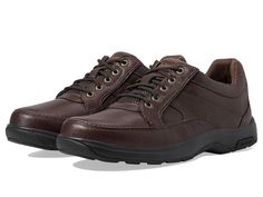 Dunham Midland Oxford Waterproof - Men's Lace up casual Shoes : Brown Polished Leather : On the sidewalk or the shop floor, you'll always look your best in the Dunham Midland Oxford Waterproof. Waterproof-treated leather and sealed seams help keep feet dry in inclement weather. Five-eyelet lacing assures a fully adjustable fit. Removable foam footbed is breathable and highly cushioned. Graphite positioned in the midsole adds strength and lateral stability. Durable rubber outsole provides shock absorption and durable wear. Imported. Measurements: Weight: 15 oz Product measurements were taken using size 9.5, width D (M). Please note that measurements may vary by size. Shop Floor, Shoes Brown, Eyelet Lace, Look Your Best, Product Reviews, Casual Shoes, Oxford, Lace Up, Lace