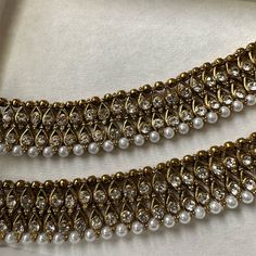 Brand New Unworn Indian Anklets (Gold/White Pearls) Indian Anklets, Anklets Gold, Cotton Dress Indian, Anklets Indian, Dress Indian, Pearl Color, Cotton Dress, Cotton Dresses, Pearl White