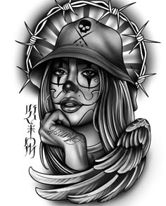 29 Gangster Girl Clown Tattoo Ideas | chicano art tattoos, chicano ...