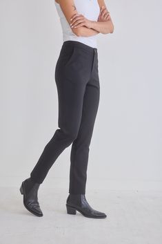 The Comfort Trousers are the perfect straight leg pant to wear with any of our blouse options. It's a wardrobe staple that can be worn any season, for any occasion. Straight leg pants Two side pockets Fabric has some give Business Casual Tapered Leg Elastane Pants, Black Chinos With Side Pockets For Work, Tailored Tapered Leg Dress Pants, Versatile Tailored Tapered Leg Dress Pants, Fall Business Casual Pants With Straight Hem, Business Casual Fall Pants With Straight Hem, Classic Black Cargo Pants For Work, Versatile Straight Leg Elastane Pants, Welt Pockets Ankle-length Chinos For Work