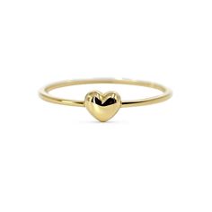 Solid Heart Love Ring Ring Ecuyeres 6 Gold Dainty Heart-shaped Stackable Rings For Anniversary, Dainty Heart-shaped Stackable Anniversary Rings, Gold Stackable Open Rings For Valentine's Day, Valentine's Day Gold Stackable Open Rings, Gold Stackable Rings With Heart Charm For Wedding, Dainty Heart-shaped Midi Promise Rings, Gold Plated Promise Ring For Valentine's Day, Yellow Gold Stackable Rings For Valentine's Day, Gold Stackable Rings For Wedding On Valentine's Day