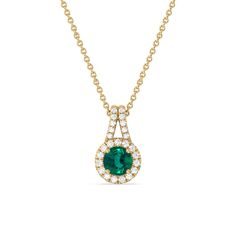 The refined elegance of this gemstone pendant allows you to elevate the look of any outfit in an instant. The pendant features a Round Shape Emerald on its center framed by a classic halo of lab-grown diamonds. A diamond-studded split bale holds the halo-wrapped colored gem. Gorgeous Engagement Ring, Halo Pendant, Blue Tanzanite, Colored Gems, Emerald Gemstone, Conflict Free Diamonds, Lab Diamonds, Diamond Earrings Studs, High Quality Jewelry