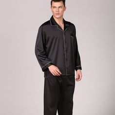 Large Size Men's Ice Silk Nightwear For Summer Long Sleeve Pure Color Pajama SetItem No. 89002
Fabric Name Silk Imitation
Main Fabric Composition Polyester Fiber (Polyester)
Style of cardigan
Applicable gender male
Product Category: Pyjamas
Content of main fabric components 95 (%)
Functions: Comfort, Sleep, Breath, Elasticity, Bath, Home, Leisure, Cool
Weaving
Collar shape V-neck
Suitable for season: spring, autumn, summer
Color: Black rope, red rope, pure black
Size L, XL, XXL, XXXL Black Long Sleeve Set For Night, Black Long Sleeve Sets For Night, Silk Pajamas For Men, Mens Silk Pajamas, Men Sleepwear, Autumn Luxury, Pajamas For Men, Mens Pajama, Cotton Nightwear