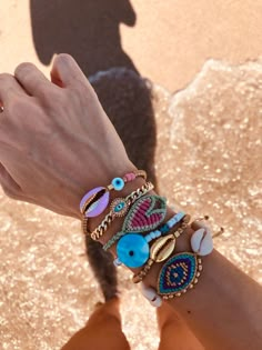 Summer Bracelets Combination, Shell Bracelets, Cowrie Shell Bracelet,puka Shells,heart Bracelet - Etsy Cheap Colorful Beaded Shell Jewelry, Cowrie Shell Bracelet, Summer Jewelry Trends, Dope Jewelry Accessories, Quoi Porter, Puka Shell, Dope Jewelry, Summer Bracelets, Shell Bracelet