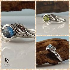 Gemstone Engagement Ring, Leaf and Twig Wedding Ring Made to Order in Sterling Silver or Gold Gemstone Ring, Silver Ring by Dawn Vertrees #EngagementRing #engagement #aquamarine #ring #GemstoneRing #BirthstoneRing #peridot #WeddingRing #SilverRing #GoldRing Nature-inspired Rings With May Birthstone Gemstone, Nature-inspired Gemstone Rings For May Birthstone, Nature-inspired Rings With May Birthstone, Sterling Silver Gemstone Rings With Nature-inspired Style, Nature-inspired Sapphire Ring For Anniversary, Nature-inspired Gemstone Rings For Anniversary, Nature-inspired Jewelry Ring With Accent Stones, Nature-inspired Ring With Accent Stones, Nature-inspired Gemstone Jewelry For Anniversary