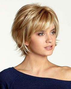 Tampa Monofilament Synthetic Wig by Dream USA Gold Blonde, Short Hairstyles For Thick Hair, Penteado Cabelo Curto, Short Hair Haircuts, Short Hair With Layers, Short Bob Hairstyles, Short Hair Cuts For Women, Bob Cut, Short Hairstyles For Women