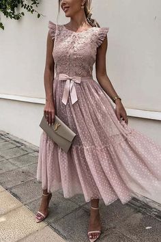 US$ 45.00 - Women's Party Dress High Waist Sleeveless Lace Swing Mesh Dress - m.zicopop.com Mesh Crochet, Flowy Midi Dress, Elegant Maxi Dress, Dress Sleeve Styles, Sleeveless Long Dress, Formal Party Dress, Patchwork Print, Lace Dress Long, Maxi Robes