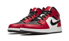 Air Jordan 1 Mid GS "Chicago Black Toe" - 554725 069 - 2020 Air Jordan 1 Mid Chicago, Jordan 1 Mid Chicago, Jordan 1 Mids, Air Jordan 1 Mid Gs, Exclusive Sneakers, Jordan 1 High Og, Jordan Sneakers, Nike Dunk High, Valerian