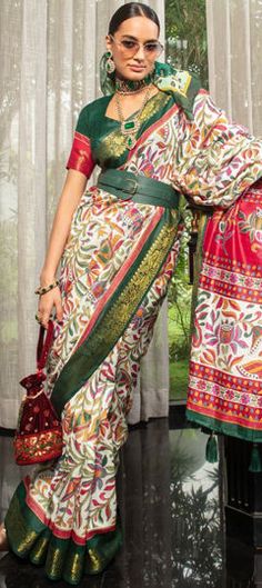 Multicolor color Saree in Art Silk fabric with Printed work Elegant Multicolor Blouse Piece For Festivals, Multicolor Digital Print Dupatta For Party, Traditional Wear With Printed Motifs For Festivals And Parties, White Digital Print Saree For Wedding, Festival Traditional Wear With Printed Motifs For Parties, Artistic White Saree For Festivals, Elegant Multicolor Dupatta With Printed Motifs, Artistic Saree With Printed Motifs For Festive Occasions, Festival Party Blouse With Printed Motifs