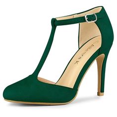 Allegra K Women's Rounded Toe Stiletto Heel T-Strap Dress Pumps Product Details Size: 9 Color: Green Brand: No Brand Mpn: A17122200ux0225eu Upc: Does Not Apply Ean: Does Not Apply * Item Model Number : A17122200ux0225eu * Department : Womens * Date First Available : May 24, 2017 * Manufacturer : Allegra K Green High Heels, Flat Foot, Green Pumps, Heels Strappy, T Strap Heels, Round Toe Pumps, Lace Heels, Womens Stilettos, Closed Toe Shoes