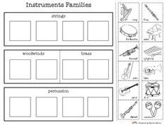 a spanish worksheet with pictures of musical instruments