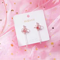 Description:Chic Heart Dangle EarringsSpecifications:Material: Eco-plated Copper, Cubic Zirconia, Crystal, 18k GoldSize: 4.8 cm * 1.2 cmWeight: 4.5 g/pair Upgrade your style game with our Chic Heart Dangle Earrings! These earrings are the perfect mix of cute and edgy, making them a versatile addition to any outfit. Show off your playful side and add a little love to your look with these dainty heart earrings. 💕 Suede Jewelry, Pink Heart Earrings, Water Drop Earrings, Ribbon Quilt, Kawaii Earrings, Korean Earrings, Dainty Studs, Heart Dangle Earrings, Heart Drop Earrings