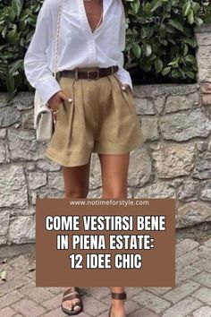 Come vestirsi bene in piena estate: outfit chic con questi 12 segreti #modaestate #moda #modadonna #outfitestate Moda Over 50 Over 50 Outfit, Outfit Mare, Outfit Estate, Moda Casual Chic, Stile Casual Chic, Outfit Chic, Warm Weather Outfits, Outfits Spring, Minimal Chic