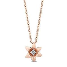 What to get to a strong, beautiful, and confident young lady? This Rapunzel-inspired Flower necklace from the Enchanted Disney Fine Jewelry Collection would make a fantastic gift. It's not only meant to last with its 14k rose gold metalwork but it's sure to bring inspiration with its thoughtful and meaningful design. Sending a message to live one's dreams, this piece of fine jewelry is one to be cherished for years to come. 14k Rose Gold Jewelry, Enchanted Disney, Disney Princess Rapunzel, Enchanted Disney Fine Jewelry, 3 Carat Diamond, Princess Rapunzel, Disney Rapunzel, Bridal Jewelry Collection, Solitaire Earrings