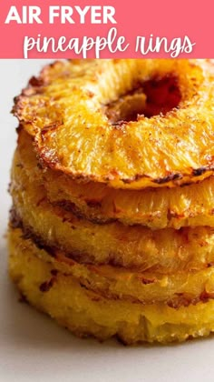 air fryer pineapple rings Air Fryer Fruit, Caramelized Pineapple, Air Fried Recipes, Air Fryer Recipes Dessert, Air Fryer Recipes Snacks, New Air Fryer Recipes, Air Fryer Desserts, Air Fryer Tips