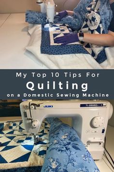 Here are my top ten tips for quilting on a domestic sewing machine. Easy Quilting Techniques, Machine Quilting Tutorial, Beginner Quilting Projects, Beginner Quilting, Beginning Quilting, Quilt Layers, Sewing Machine Quilting, Quilting Designs Patterns, Quilt Square Patterns