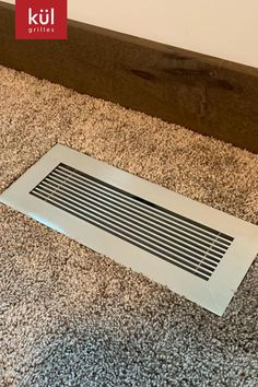 Floor Vent on a dark grey carpet Floor Vents Ideas, Blonde Flooring, Air Return Vent Cover