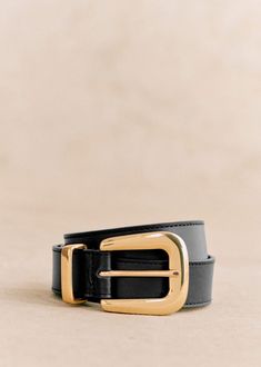 Belt;Item made in our Italian workshop;Smooth leather exterior;Leather lining;Brass pin buckle with clear gold finish;Width: 3 cm / 1.2 in Brass Pin, Black Leather Belt, Brass Buckle, Parisian Style, Smooth Leather, Belt Buckles, Gold Finish, Leather Belt, Black Leather