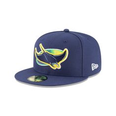 Wear what the players wear! The Tampa Bay Rays Authentic Collection Alt 59FIFTY Fitted cap features a team color fabrication with an embroidered Sting Ray logo at the front panels and an embroidered MLB Batterman at the rear. Rays Logo, Tampa Bay Rays, New Era Cap, New Era 59fifty, Oakland Athletics, Fitted Caps, Fitted Hat, Chicago White Sox, Atlanta Braves