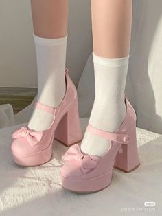 Kawaii Shoes, Pink High Heels, Pretty Princess, Cute Heels, Pink Heels