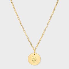 Elevate your game day style with the Bijoux Sport by Luv Aj MLB Round Coin Necklace. Regardless of which team you’re rooting for, we’ve got the perfect pieces to help you show off your team spirit. This necklace features a sleek charm crafted from high-quality gold-plated brass, ensuring durability and a polished metal finish. The necklace is adorned with an eye-catching logo charm of your favorite MLB team. High quality but also affordable, these pieces are built to endure much more than a nine Gold Metal Necklace With Logo Charm, Yellow Gold Zodiac Coin Necklace, Luxury Gold-plated Zodiac Necklace, Gold-plated Zodiac Sign Necklace, Gold-plated Zodiac Sign Round Pendant, Luv Aj, Nameplate Necklace, Initial Pendant Necklace, Gold Dipped