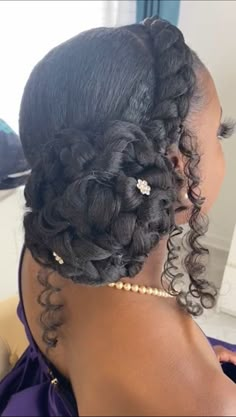 Bridesmaids Braided Hairstyles, Natural Hairstyles For Black Women Wedding, Natural Hair Updo Wedding, Afro Wedding Hairstyles, Natural Hair Wedding, Quick Natural Hair Styles, Bridal Hair Inspiration, Beautiful Braided Hair