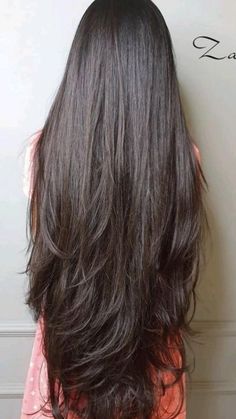 Haircuts For Long Hair Straight, Hair Style Vedio, Haircuts For Long Hair With Layers, Silky Smooth Hair, Long Silky Hair, Long Dark Hair, Front Hair Styles, Hair Up Styles, Haircuts Straight Hair