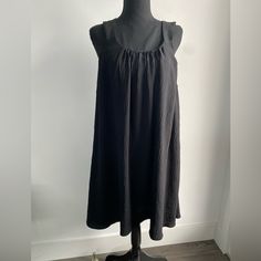 Ntw Black Baggy Dress Size Medium, Criss Cross Back Straps Baggy Dress, Baggy Dresses, Back Strap, Criss Cross, Size Medium, Fast Delivery, Women Shopping, Clothes, Black