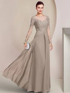 Sheath / Column Mother of the Bride Dress Formal Wedding Guest Elegant – LUOLANDI DRESS Dress Formal Wedding Guest, Occasion Dresses Wedding Guest, Formal Wedding Guests, Evening Gowns With Sleeves, Mother Of The Bride Dresses Long, Chic Dress Classy, Diy Wedding Dress, Classy Wedding Dress, Mob Dresses